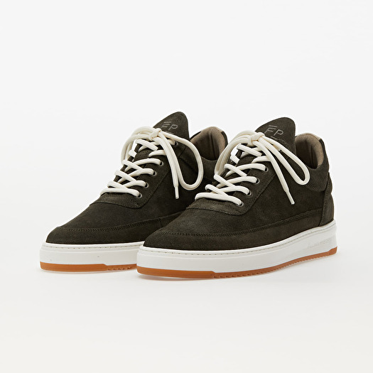 Men s shoes Filling Pieces Low Top Ripple Suede Green Footshop