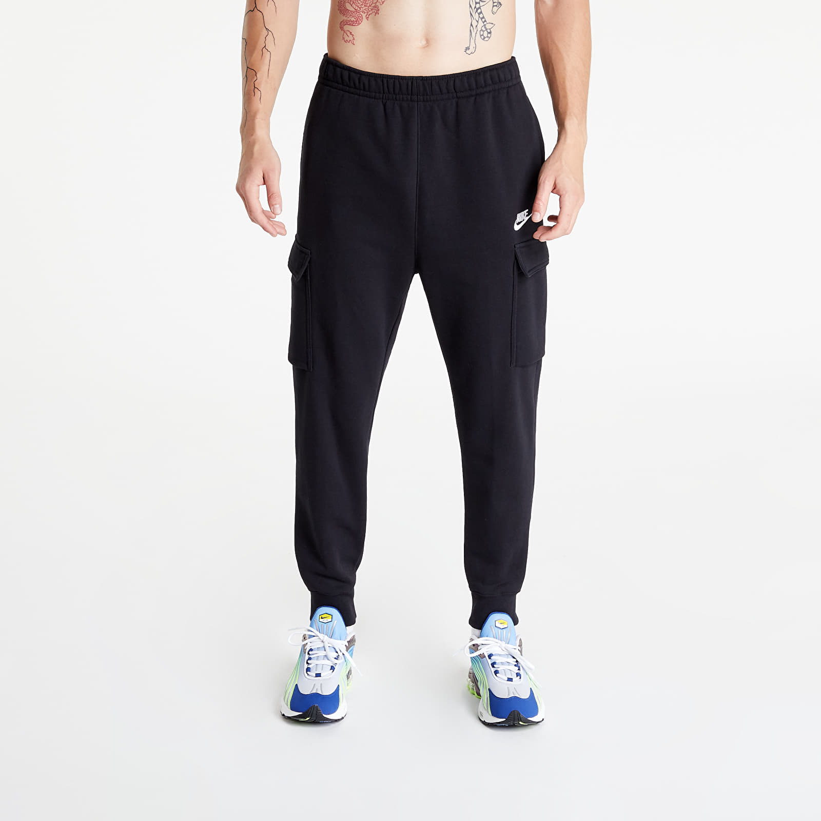 Дънки и панталони Nike Sportswear Club Cargo BB Pants Black/ Black/ White