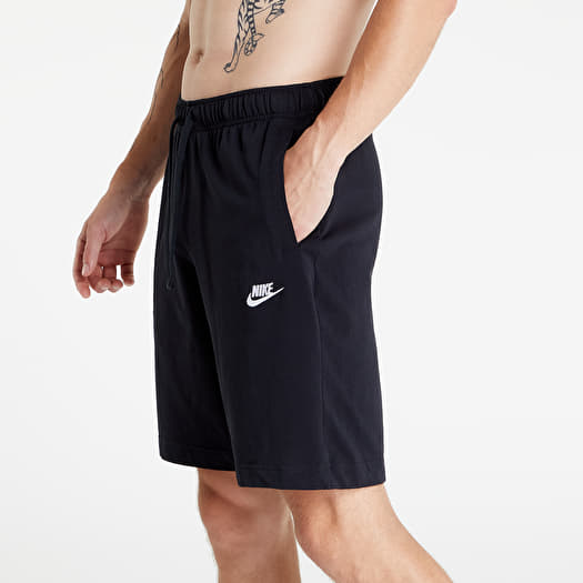 Shorts Nike Sportswear Club Jersey Shorts Black White Footshop
