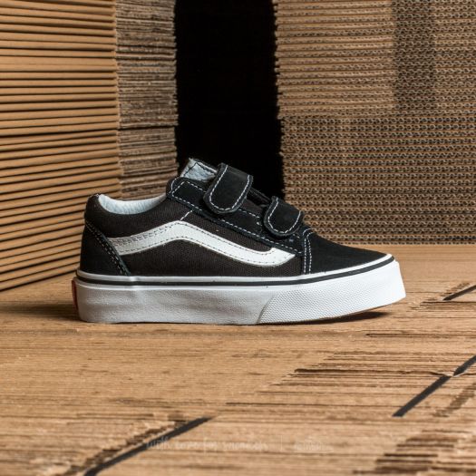 Vans old skool v black & white skate shoes top