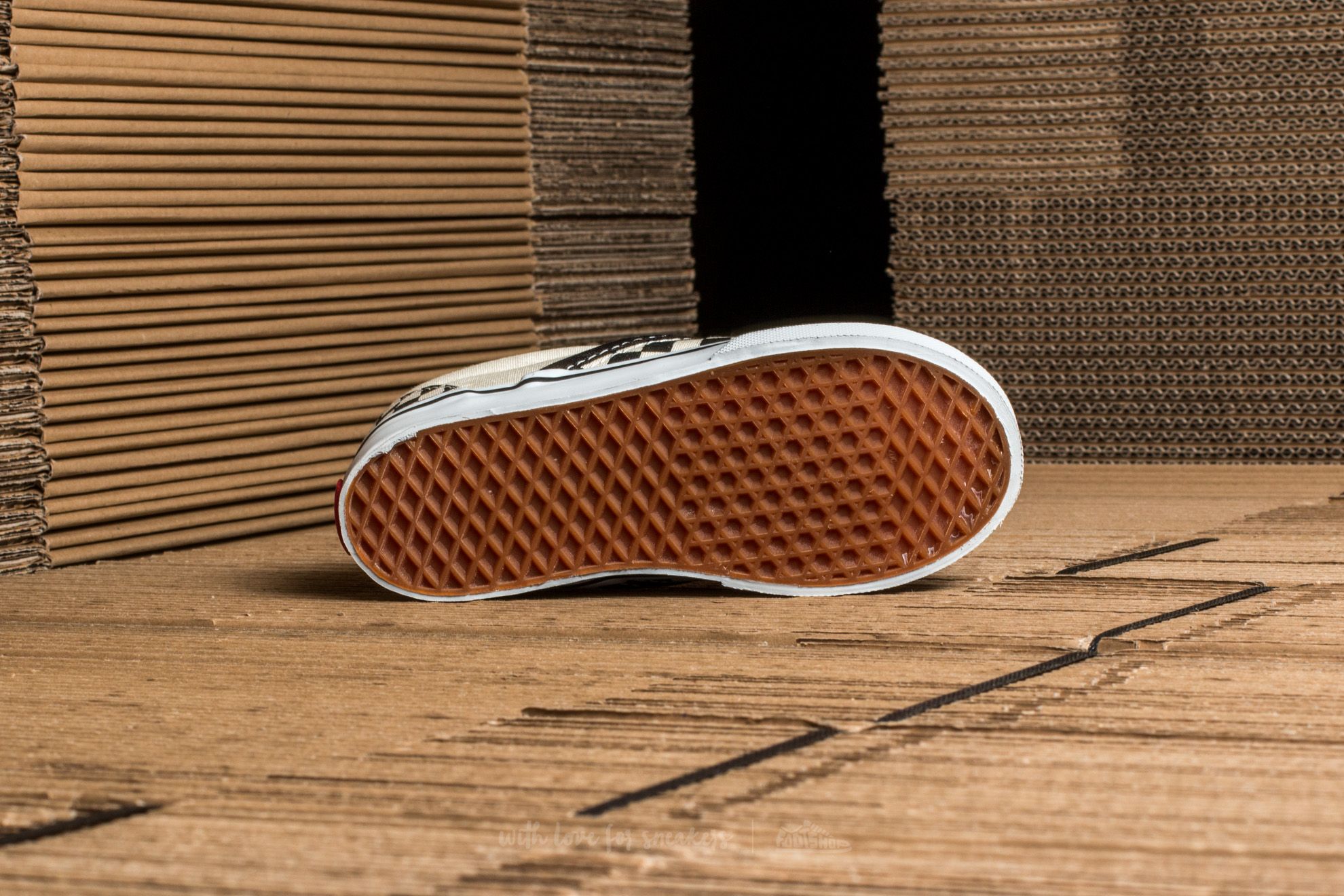 Detské tenisky a topánky Vans T Classic Slip-On Black&White Checkerboard/ White