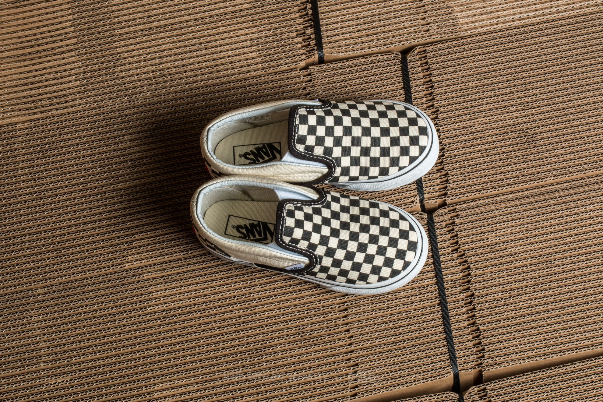 Detské tenisky a topánky Vans T Classic Slip-On Black&White Checkerboard/ White