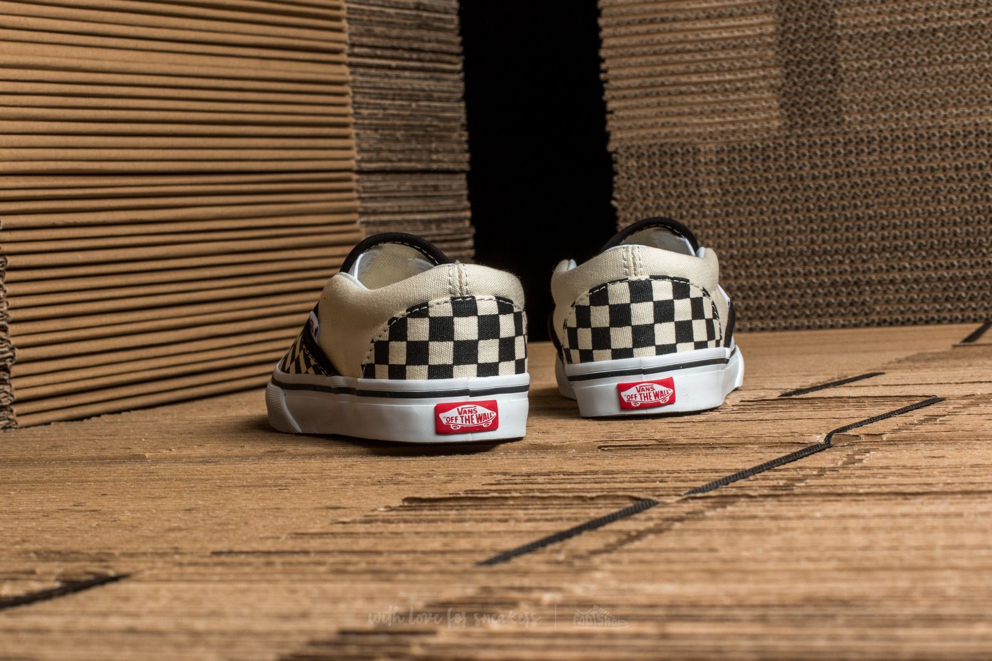 Detské tenisky a topánky Vans T Classic Slip-On Black&White Checkerboard/ White