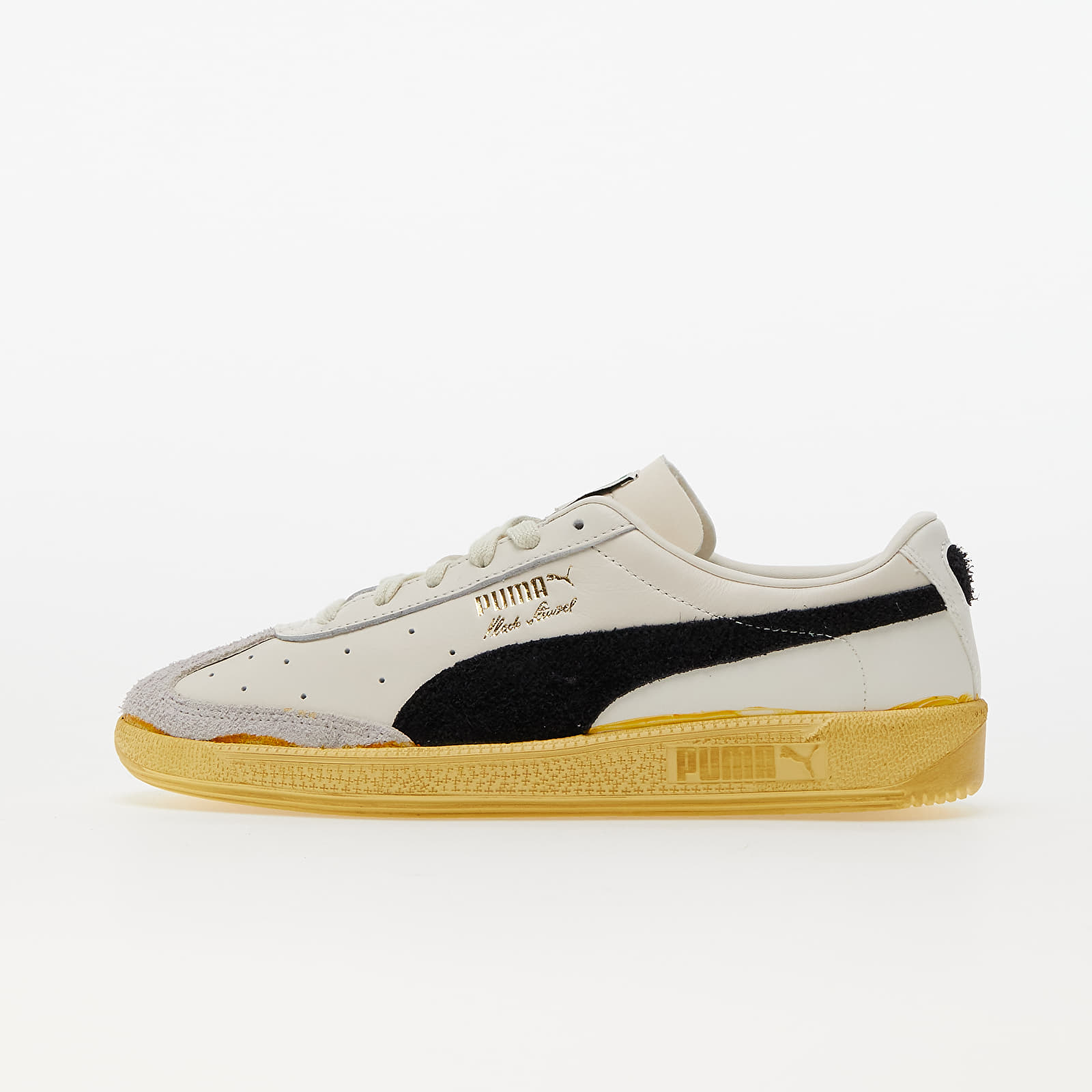 Încălțăminte și sneakerși pentru bărbați Puma Vlado Stenzel The NeverWorn Whisper White-Puma Black-Mellow Yellow