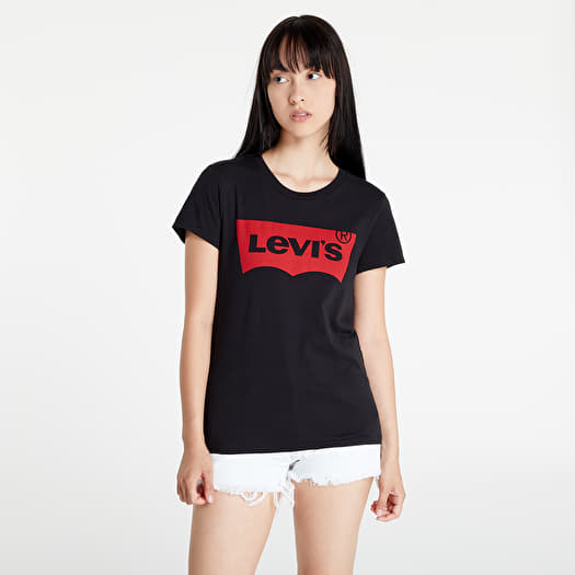 T-shirt Manches Longues Levi's Lvg Batwing - Col Sans étiquette, Jersey Doux, Logo Signature