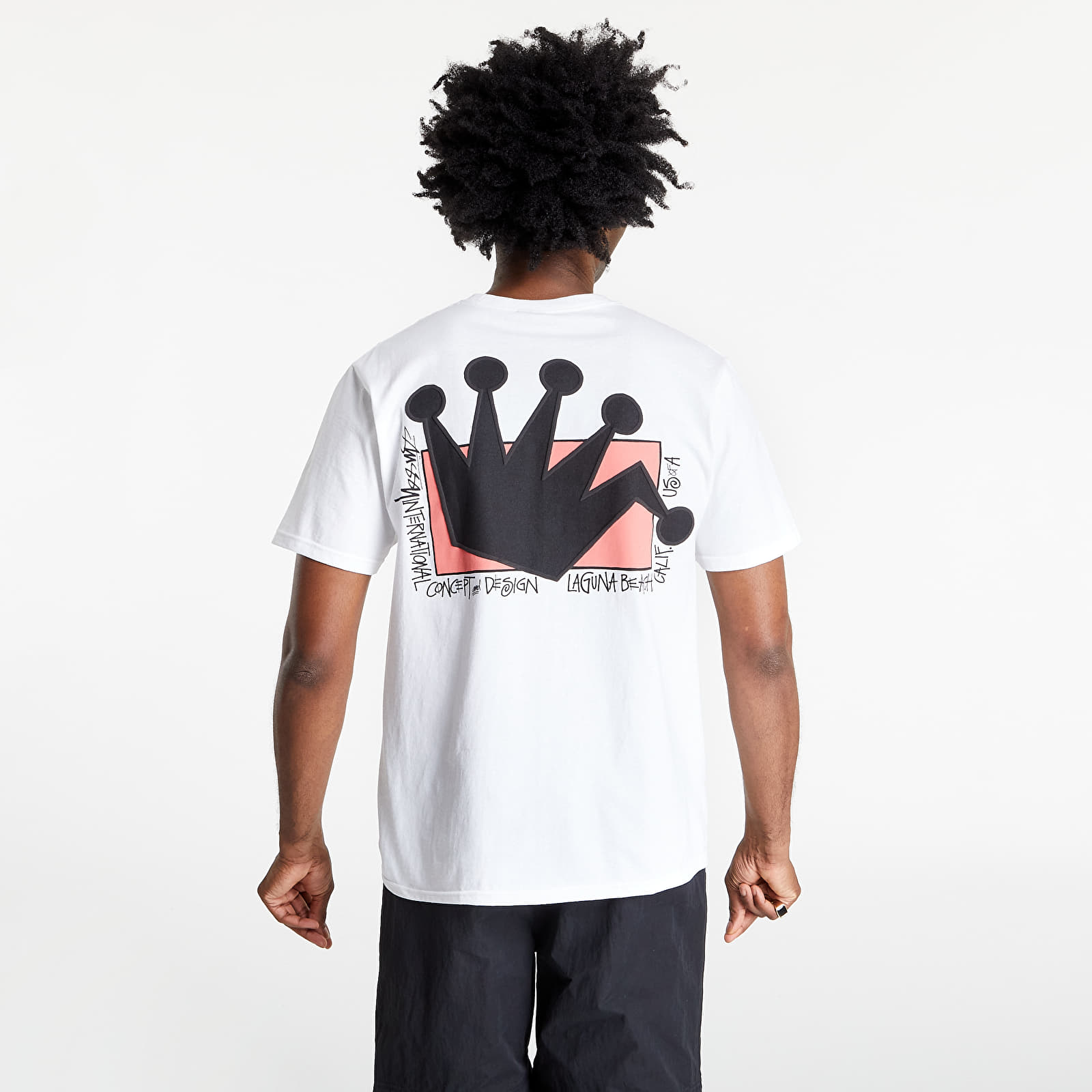 T shirts Stussy Lb Crown Tee White Footshop