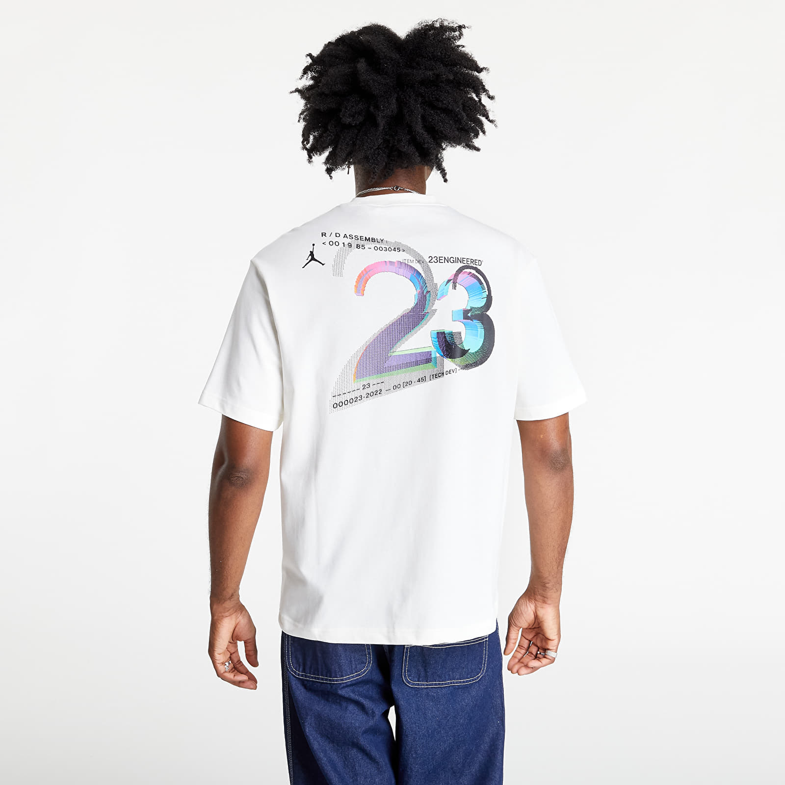 T-paidat Jordan 23 Engineered Statement 85 Graphic Short Sleeve Crew Pure/ Black