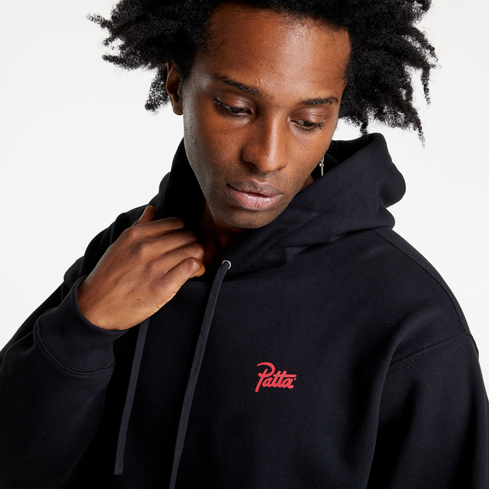 Puloverji   Patta Teddy Bear Boxy Hooded Sweater Black