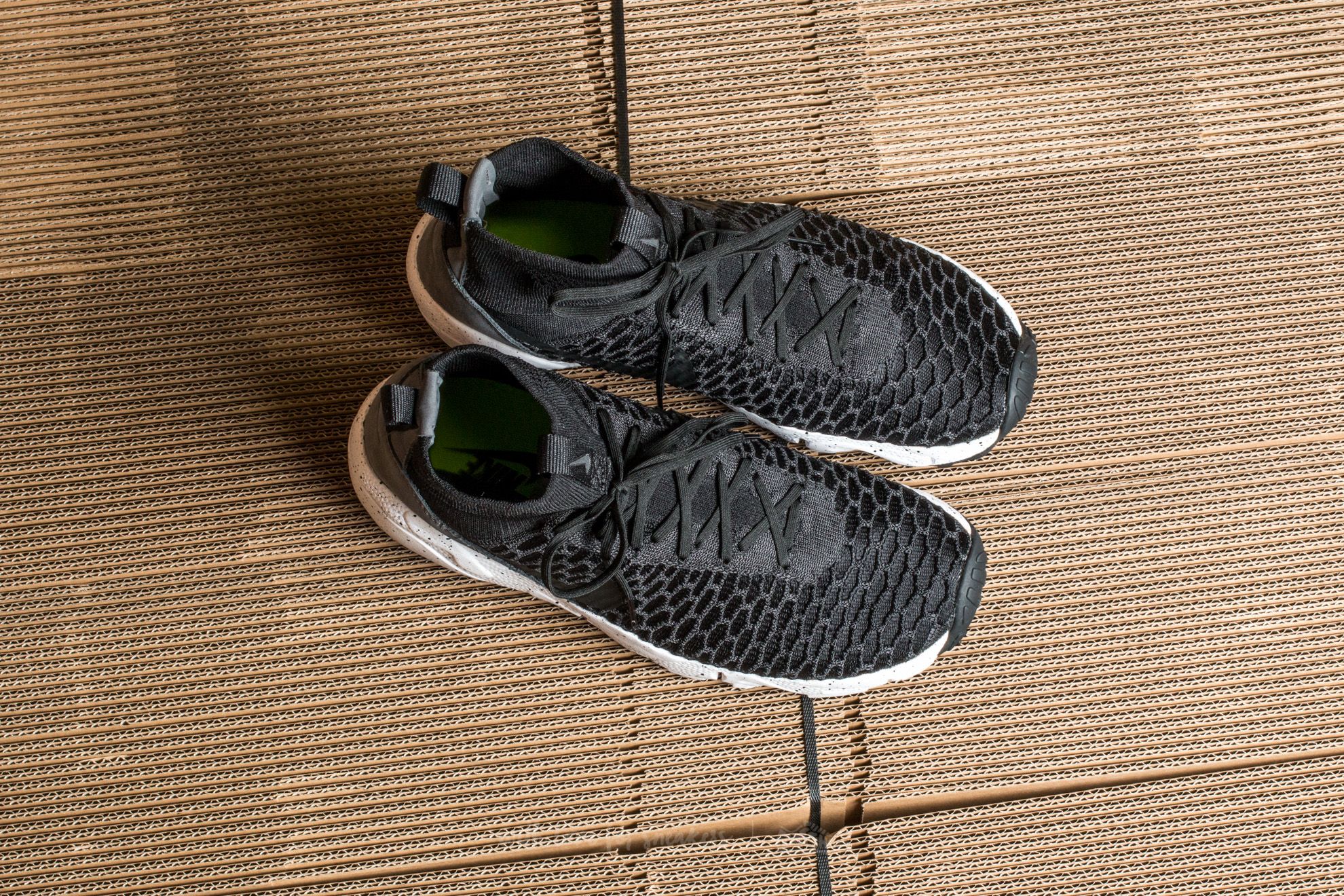 Men s shoes Nike Air Footscape Magista Flyknit Black Black Dark Grey Volt Footshop