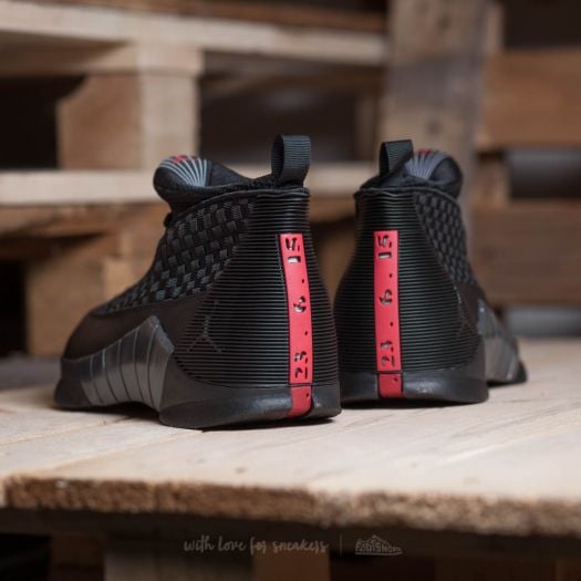 Men s shoes Air Jordan 15 Retro Black Varsity Red Anthracite Footshop