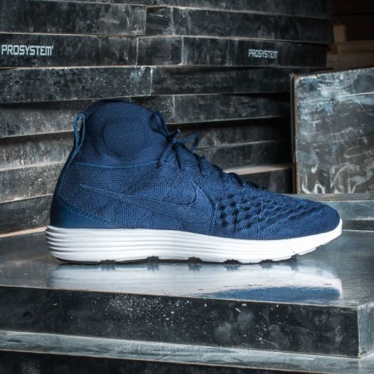 Nike flyknit lunar clearance 2 Heren Blauw