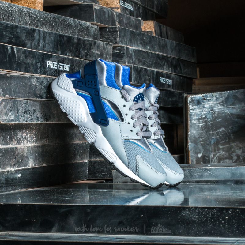 Women's shoes Nike Huarache Run (GS) Wolf Grey/ Binary Blue