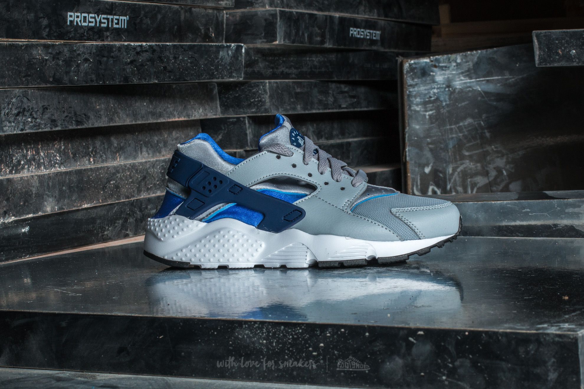 Scarpe donna Nike Huarache Run (GS) Wolf Grey/ Binary Blue