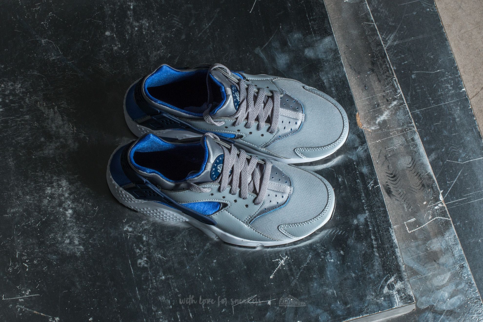 Scarpe donna Nike Huarache Run (GS) Wolf Grey/ Binary Blue