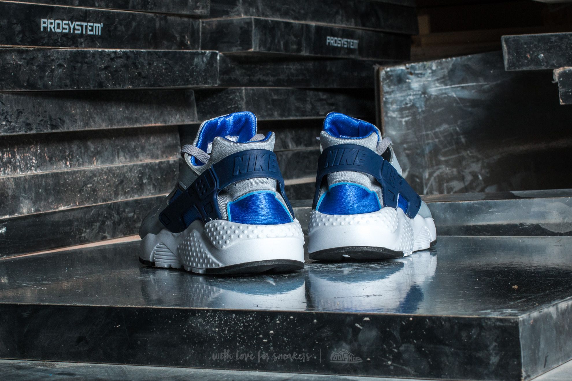 Scarpe donna Nike Huarache Run (GS) Wolf Grey/ Binary Blue
