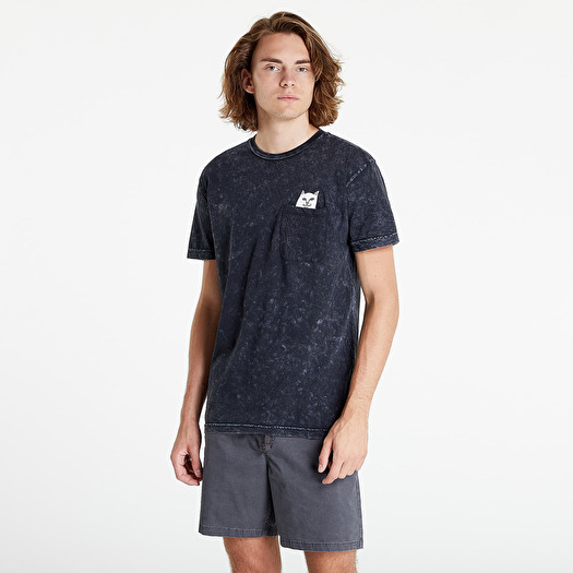 T-shirts RIPNDIP Lord Nermal Pocket Tee Black Mineral Wash Footshop