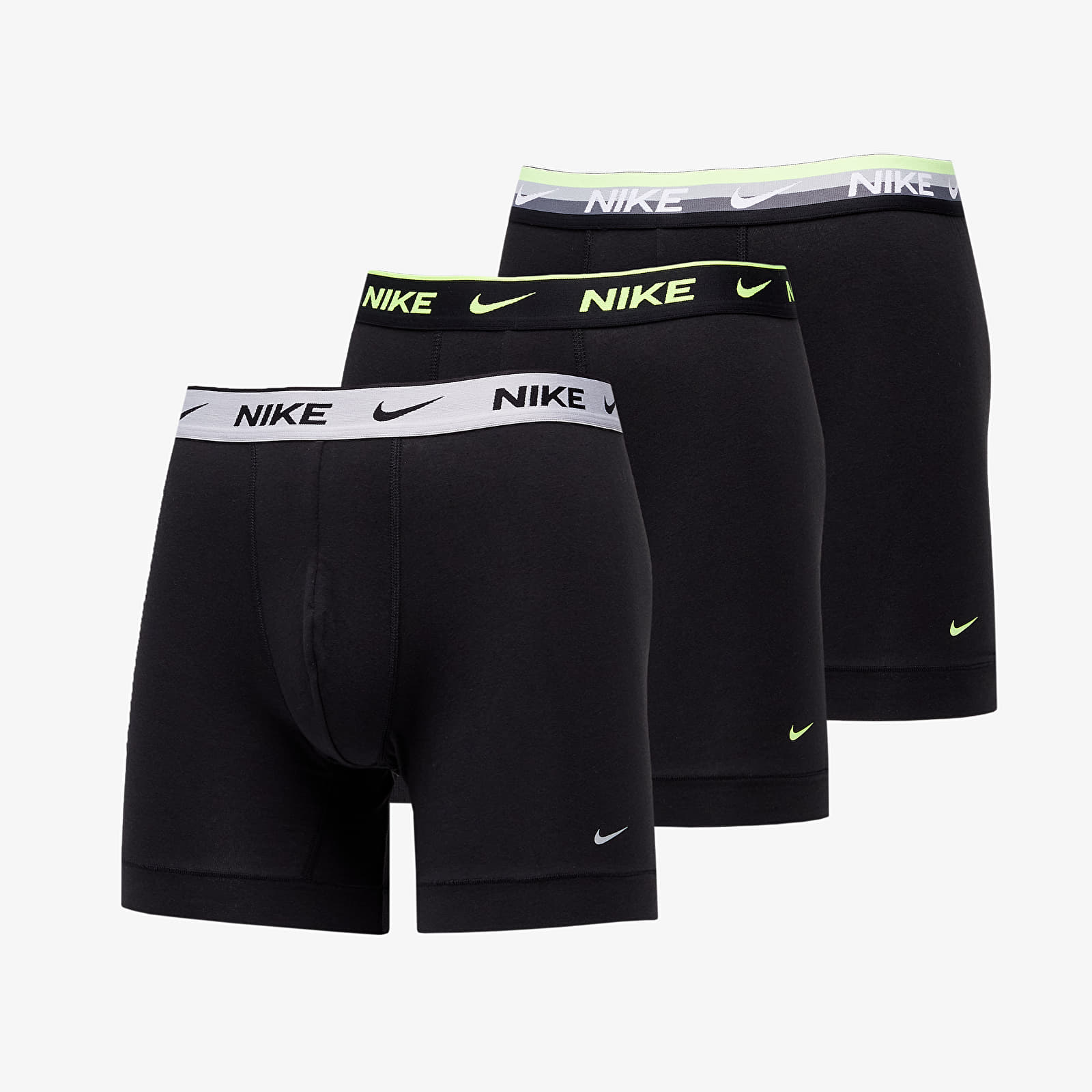 Nike 3 Pack Cotton Stretch Briefs In Black