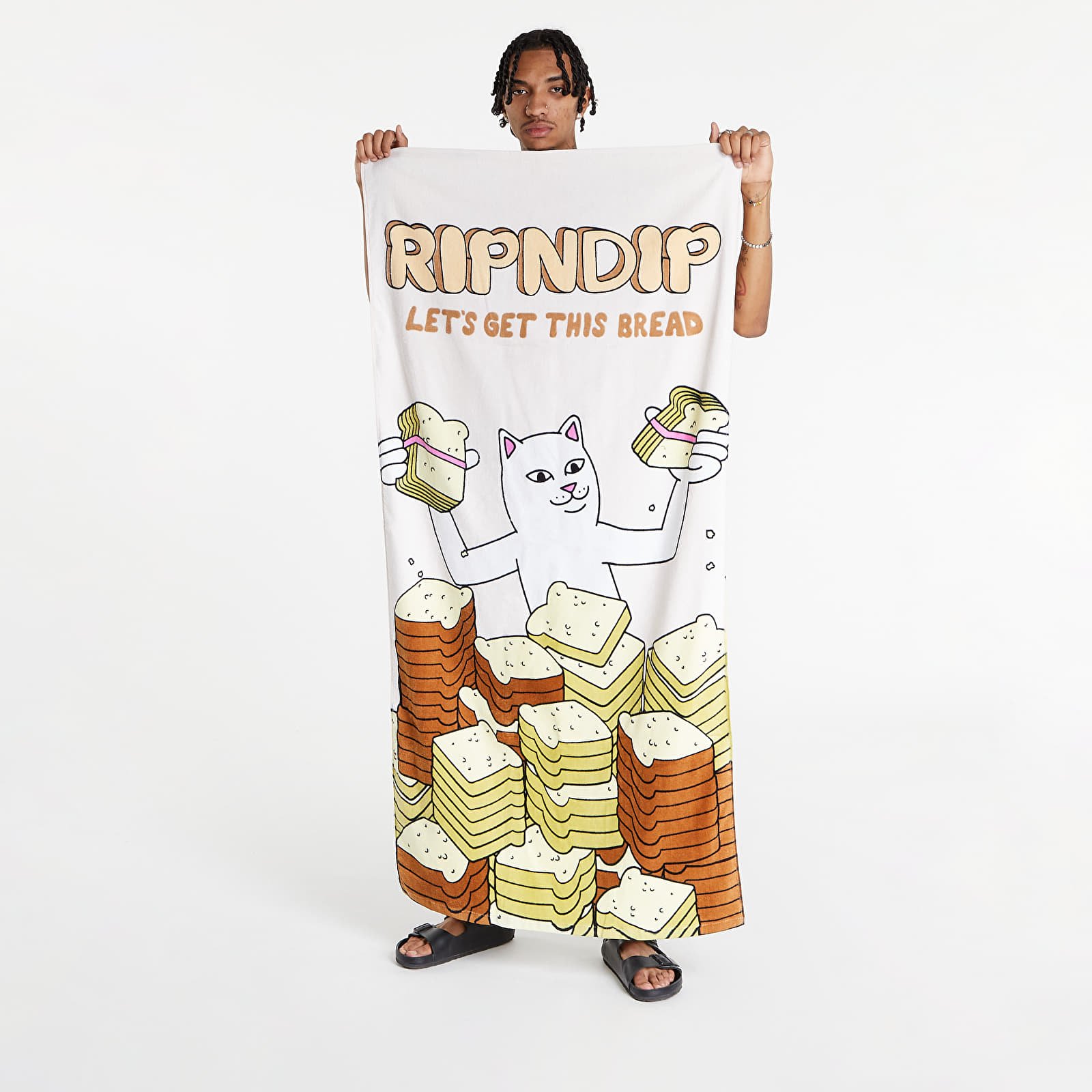  Toallas RIPNDIP Lets Get This Bread Beach Towel Natural