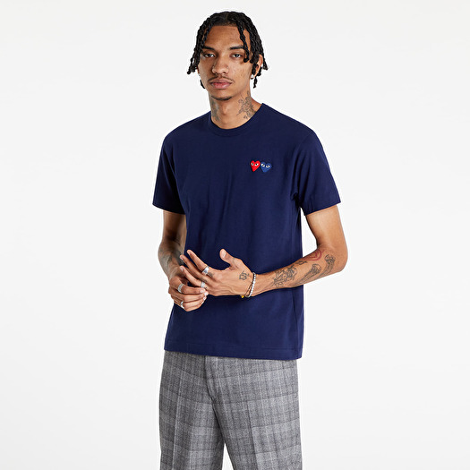 Comme des garcons best sale double heart t shirt