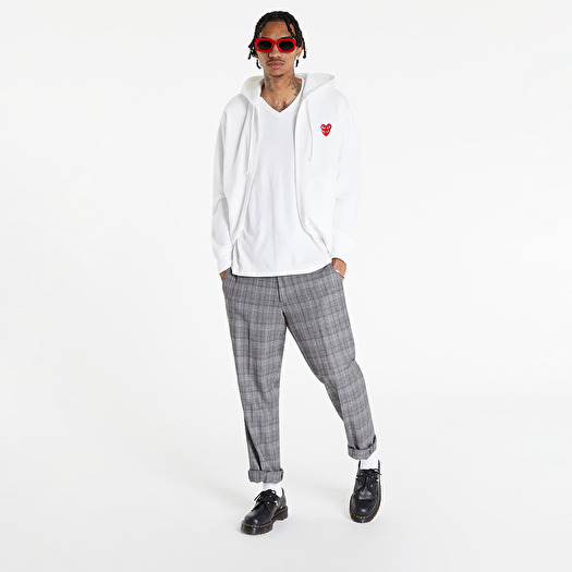 Sweatshirts Comme des Garçons PLAY Full Zip Hoodie White (AZT294