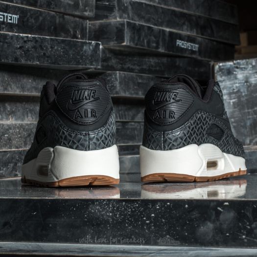 nike air max 90 premium black white medium grey