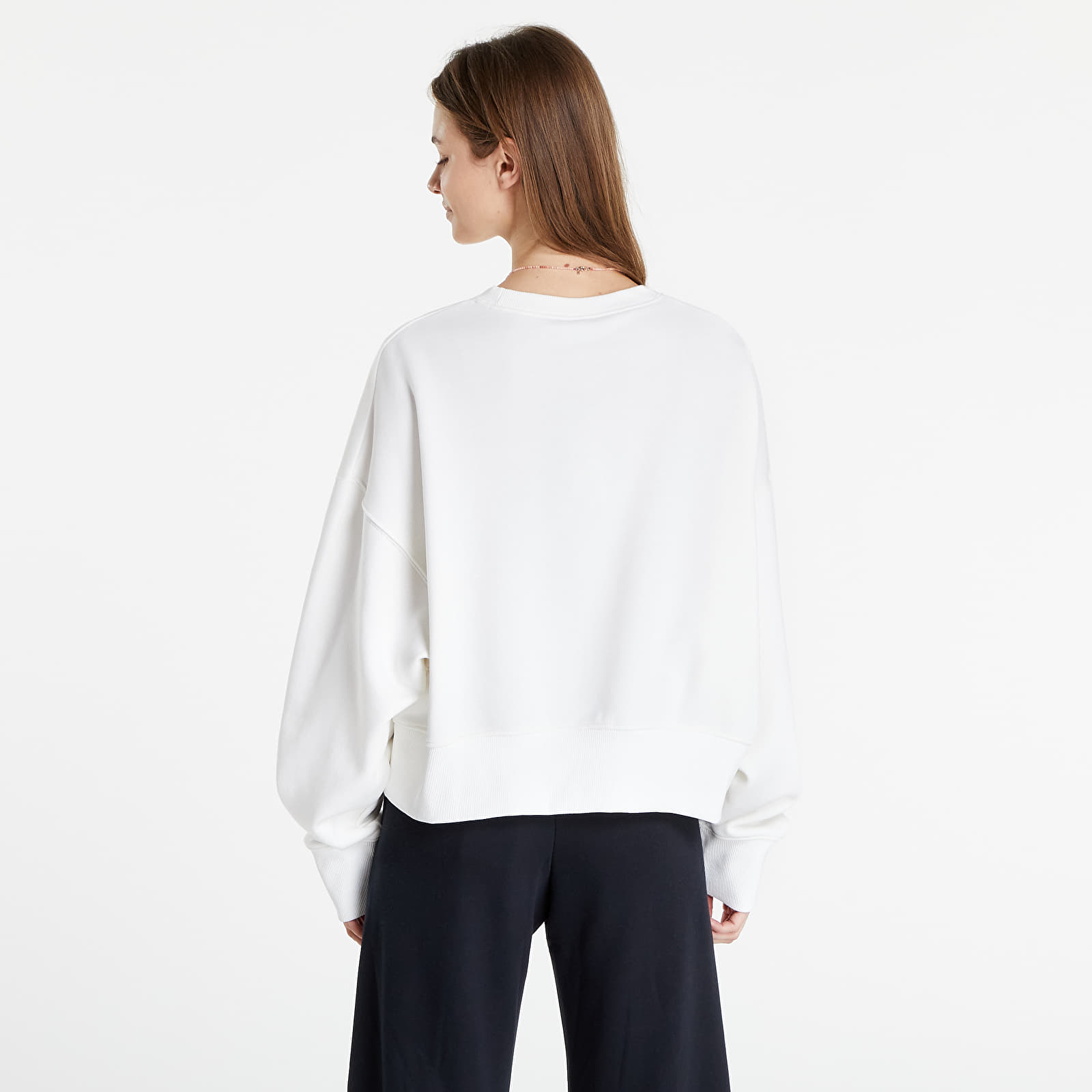 Džemperiai su gobtuvais ir džemperiai Nike Sportswear Phoenix Fleece Women's Over-Oversized Crewneck Sweatshirt Sail/ Black