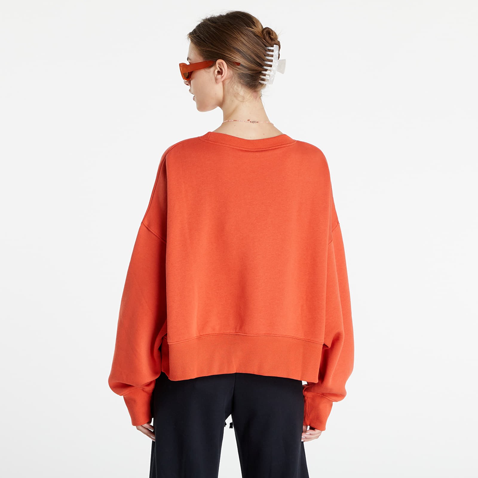 Hoodies and sweatshirts Nike Sportswear Phoenix Fleece Women s Over Oversized Crewneck Sweatshirt Mantra Orange Sail Footshop