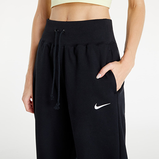Nike Sportswear Phoenix Fleece Black High Waisted Wide Leg Sweatpants