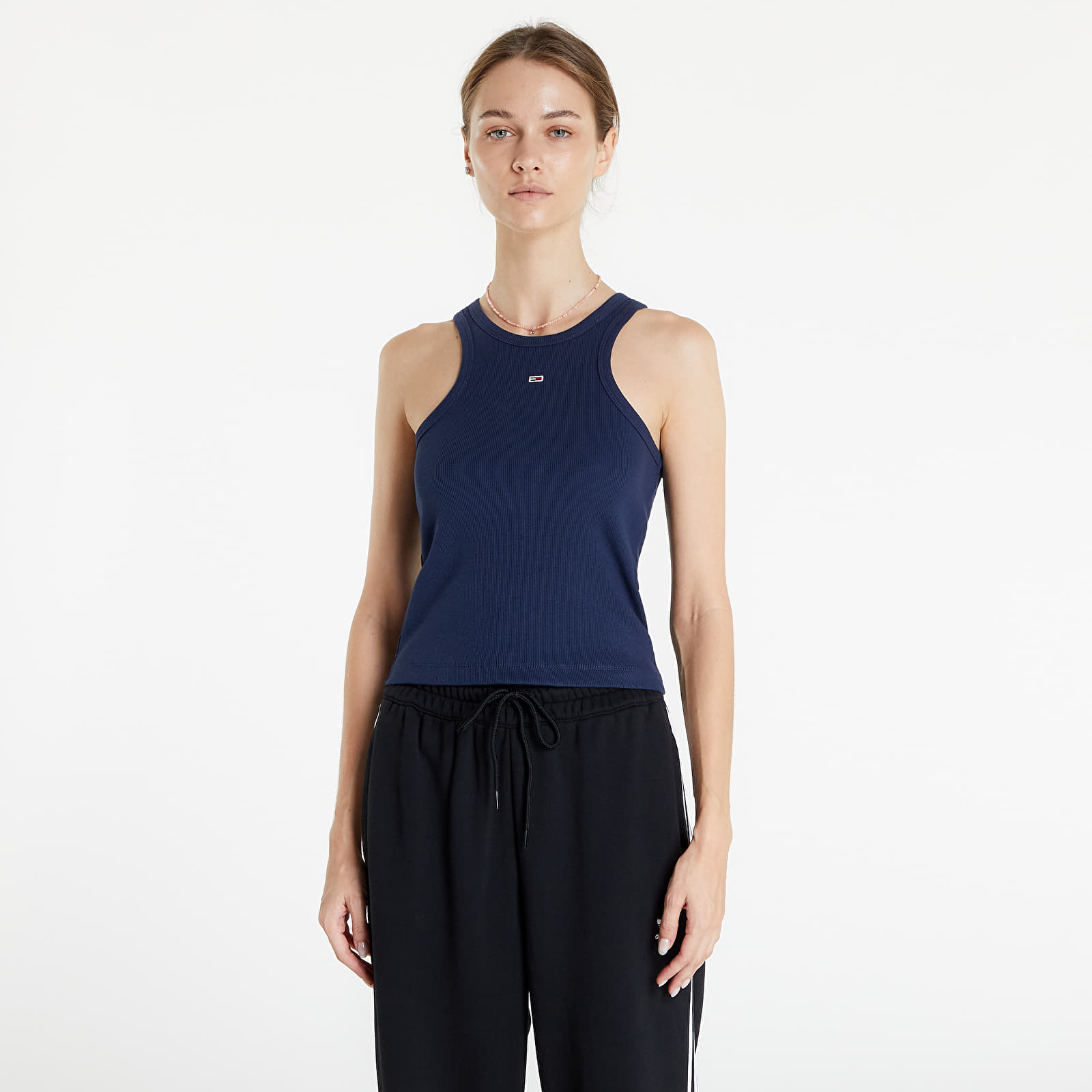 Camisetas de tirantes Tommy Jeans Feminine Rib Tank Top Twilight Navy