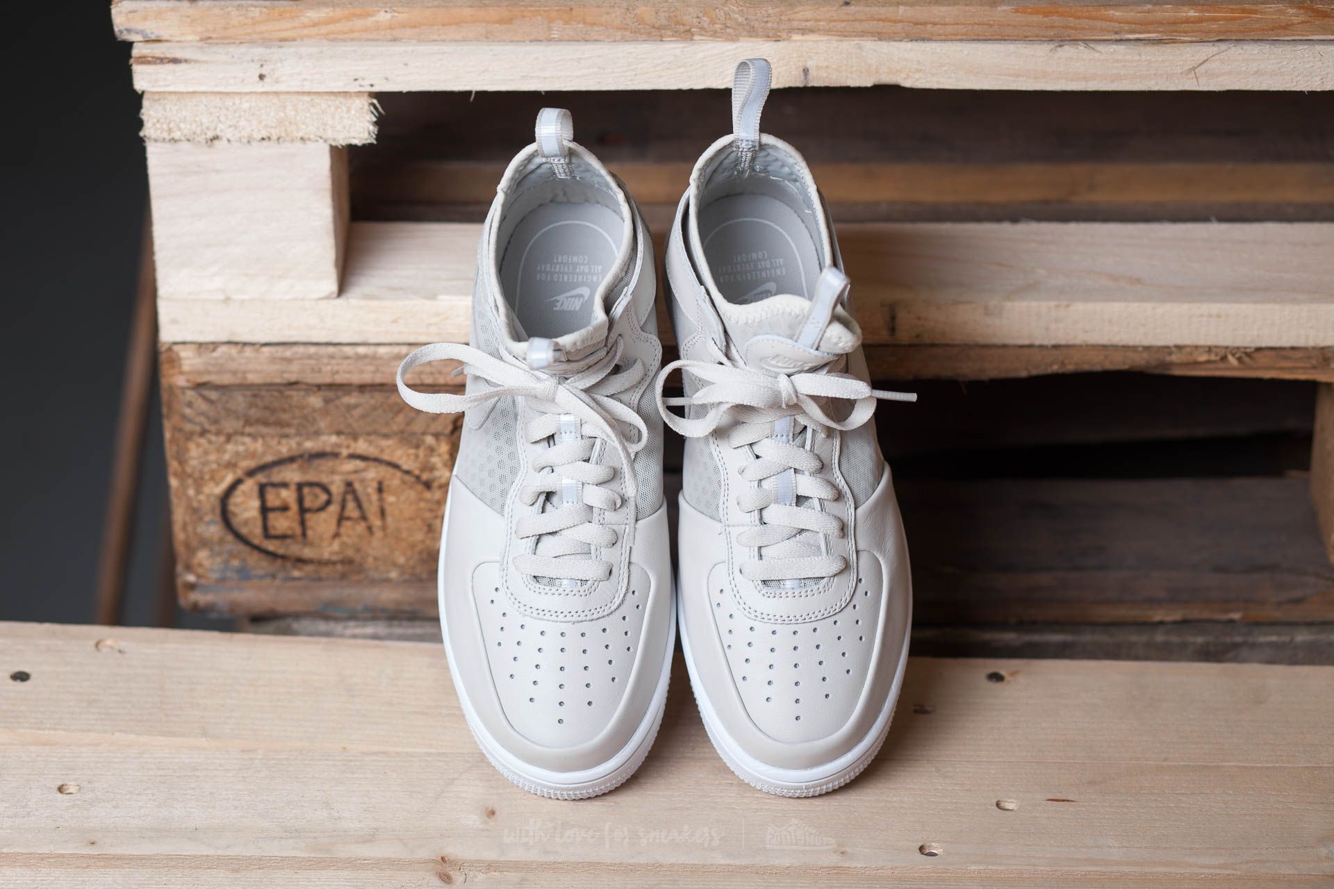 Zapatillas mujer Nike W Air Force 1 Ultraforce MID Light Bone/ Light Bone-White