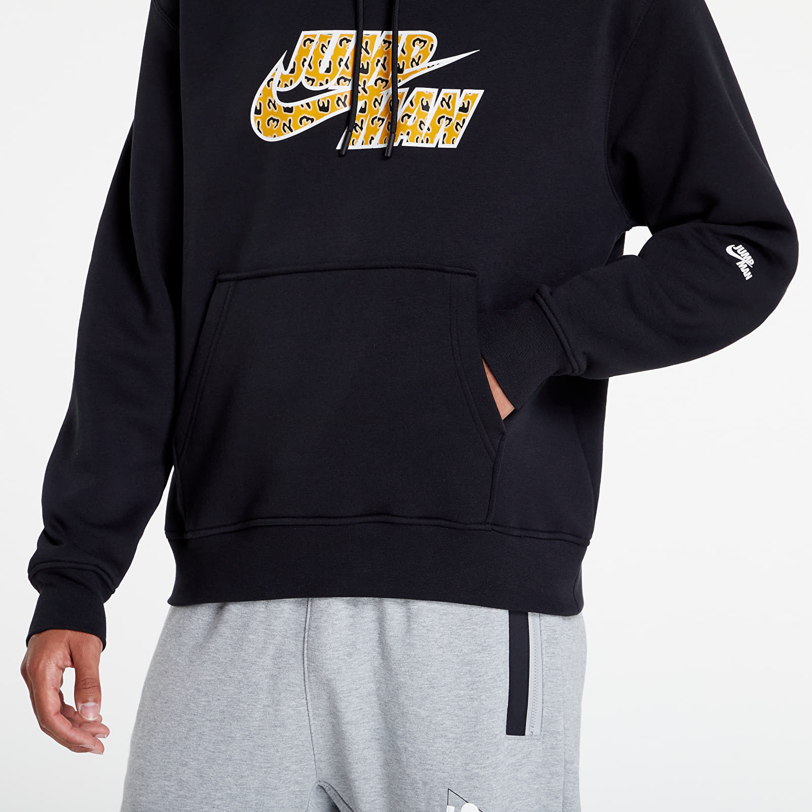 Mikiny Jordan Flight MVP Jumpman Men's Fleece Pullover Black/ Sail