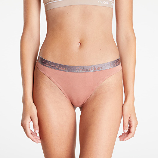Panties Calvin Klein Radiant Cotton Thong 3 Pack Sundown Orange White Peach Melba Footshop