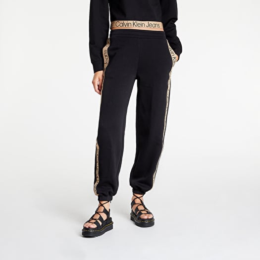 Pants and jeans Calvin Klein Jeans Logo Tape Joggers Pants Black Footshop