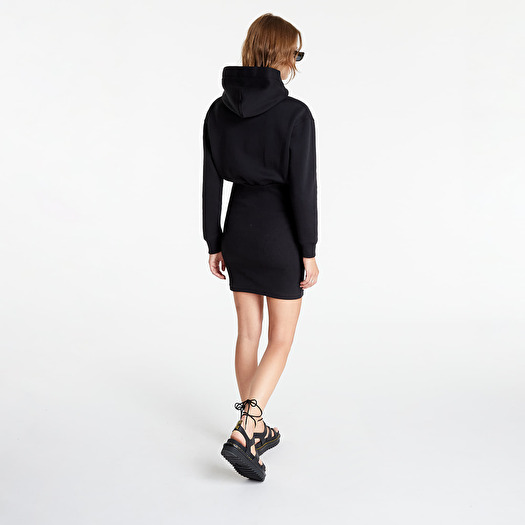 Dress Calvin Klein Jeans Contrast Drawcords Hoodie Black | Footshop