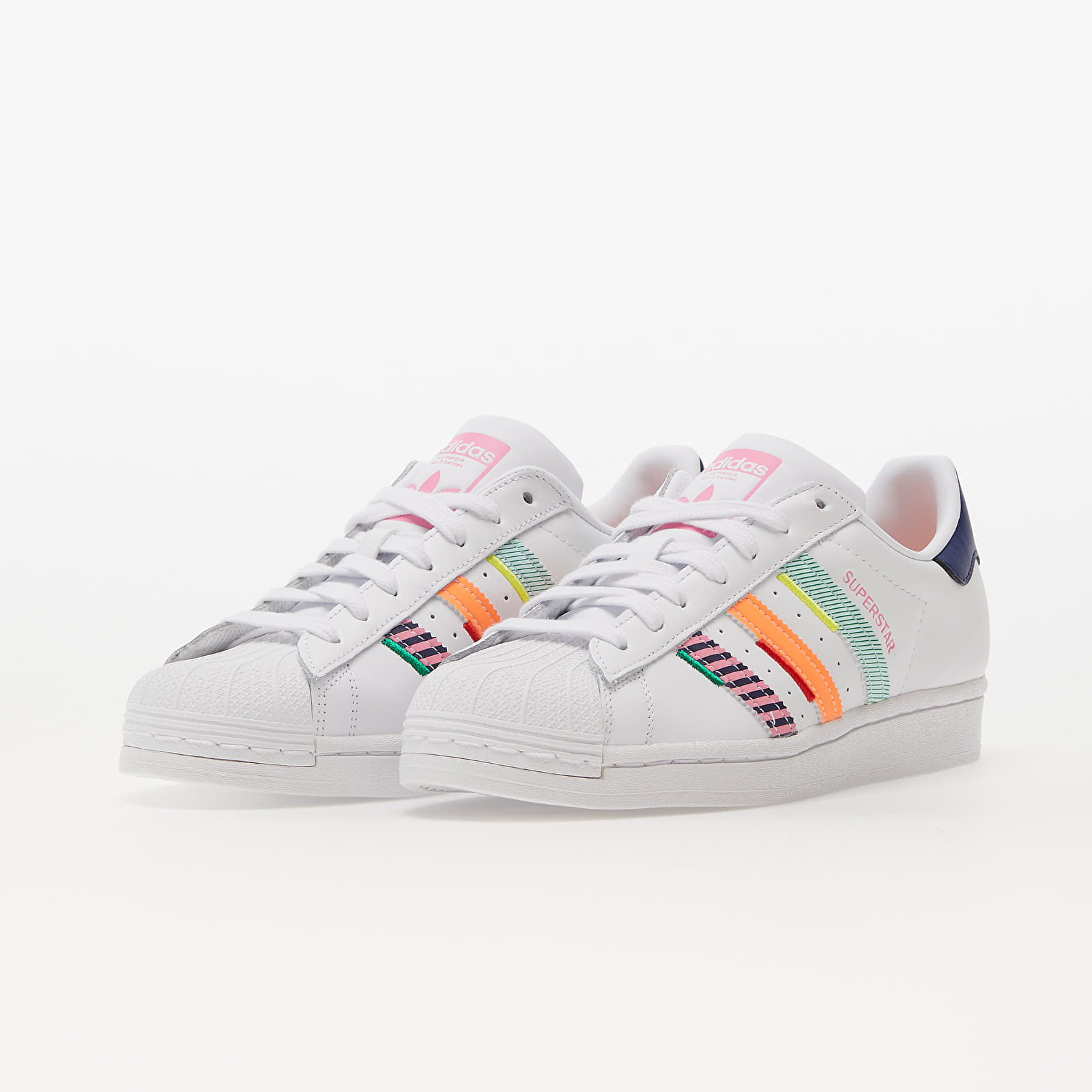 Încălțăminte și sneakerși pentru femei adidas Superstar W Ftw White/ Night Sky/ Green