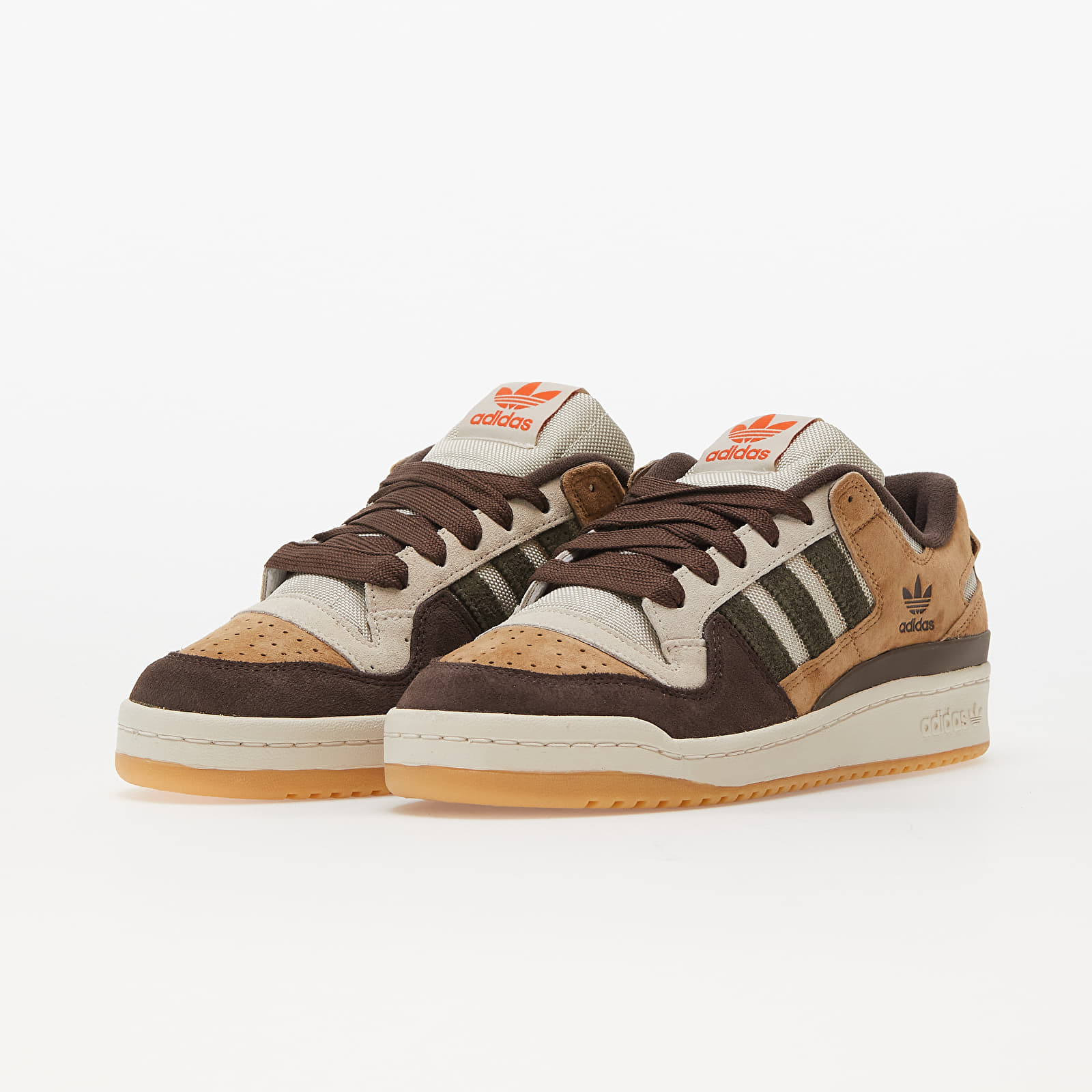 Încălțăminte și sneakerși pentru bărbați adidas Forum 84 Low CL Aluminium/ Branch/ Brown