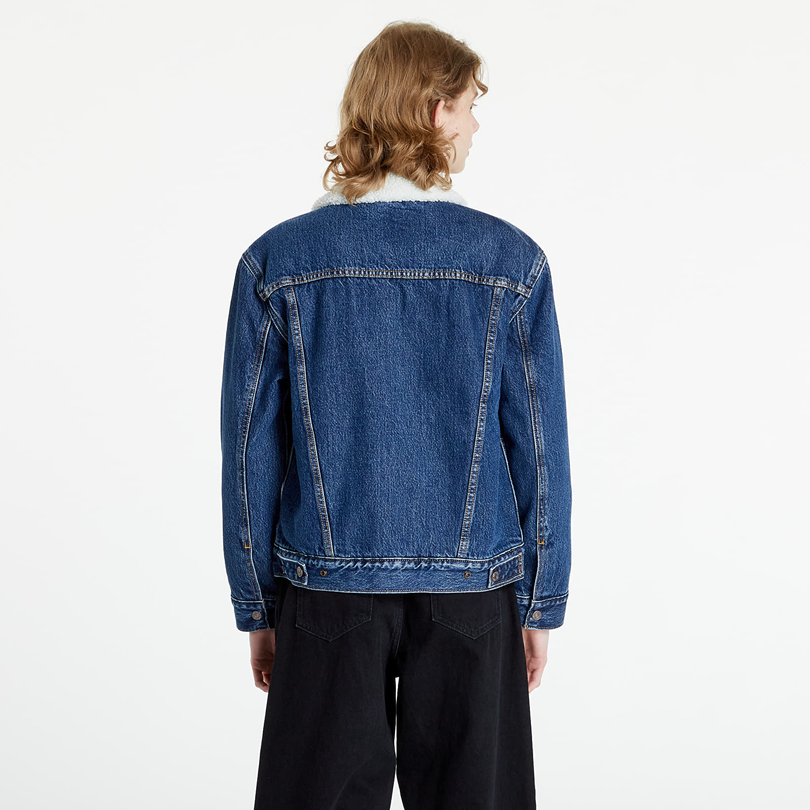 Τζακετ και παλτά Levi's® Ex-Boyfriend Sherpa Trucker Jacket Med Indigo