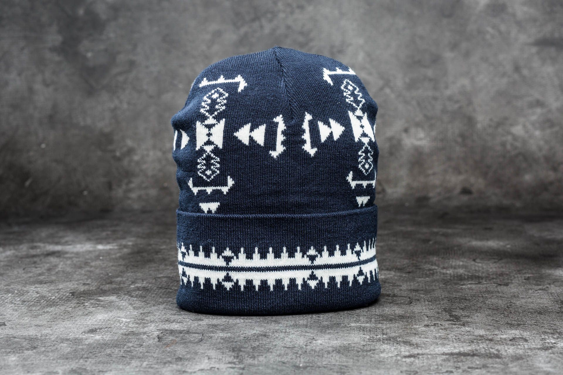 Hats Carhartt WIP Origin Fragment Beanie Navy/ Snow
