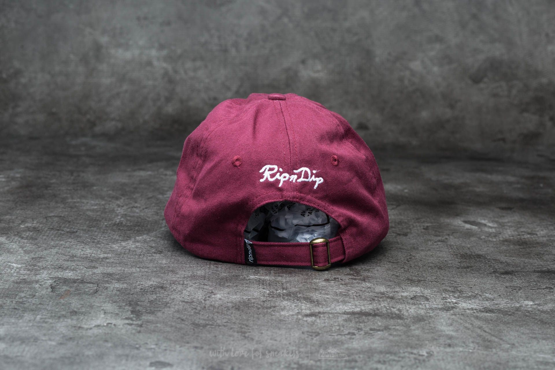 Caps RIPNDIP  Castanza Six Panel Cap Burgandy