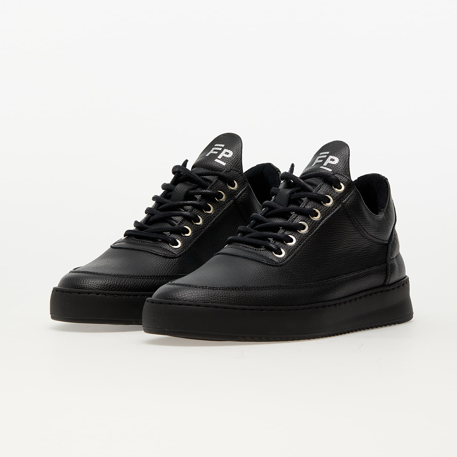 Men s shoes Filling Pieces Low Top Ripple Crumbs All Black Footshop