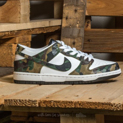 Dunk sb low top camo legion green