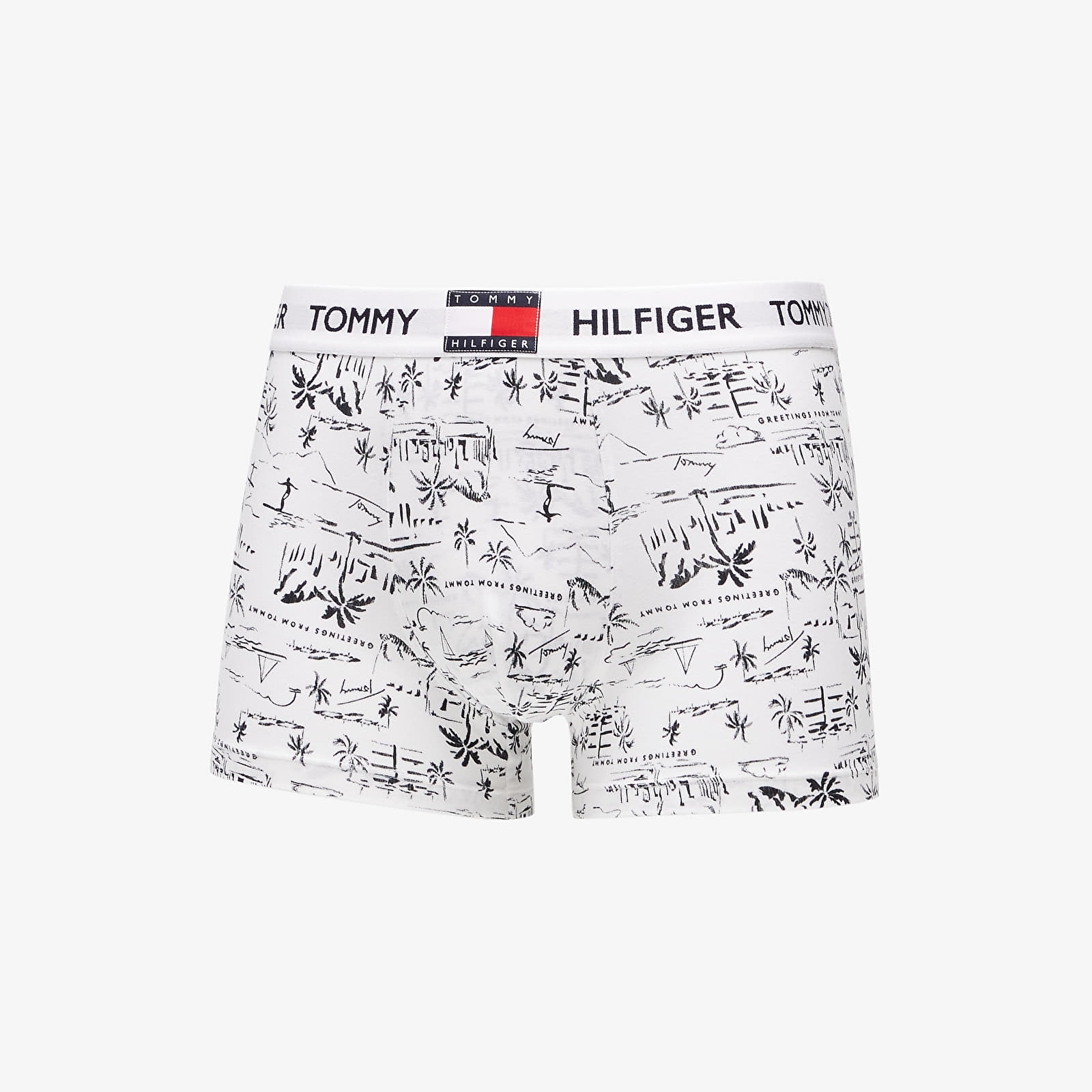 Boxer shorts Tommy Hilfiger 85 Ctn Trunks Print Greetings White