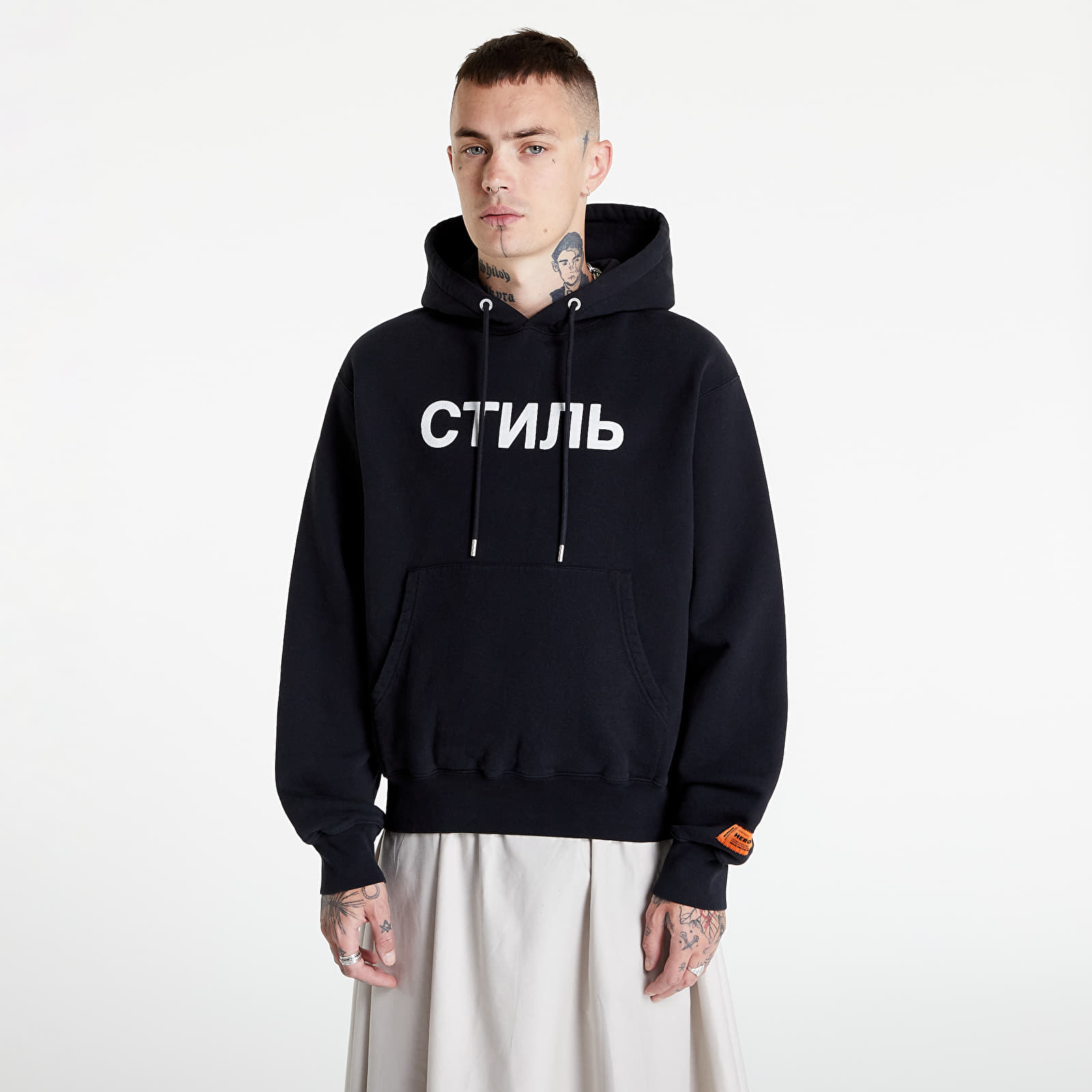 Heron preston hoodie clearance black