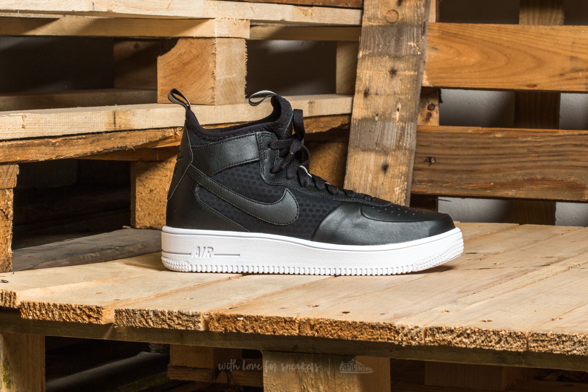 Men's shoes Nike Air Force 1 Ultraforce Mid Black/ Black-White