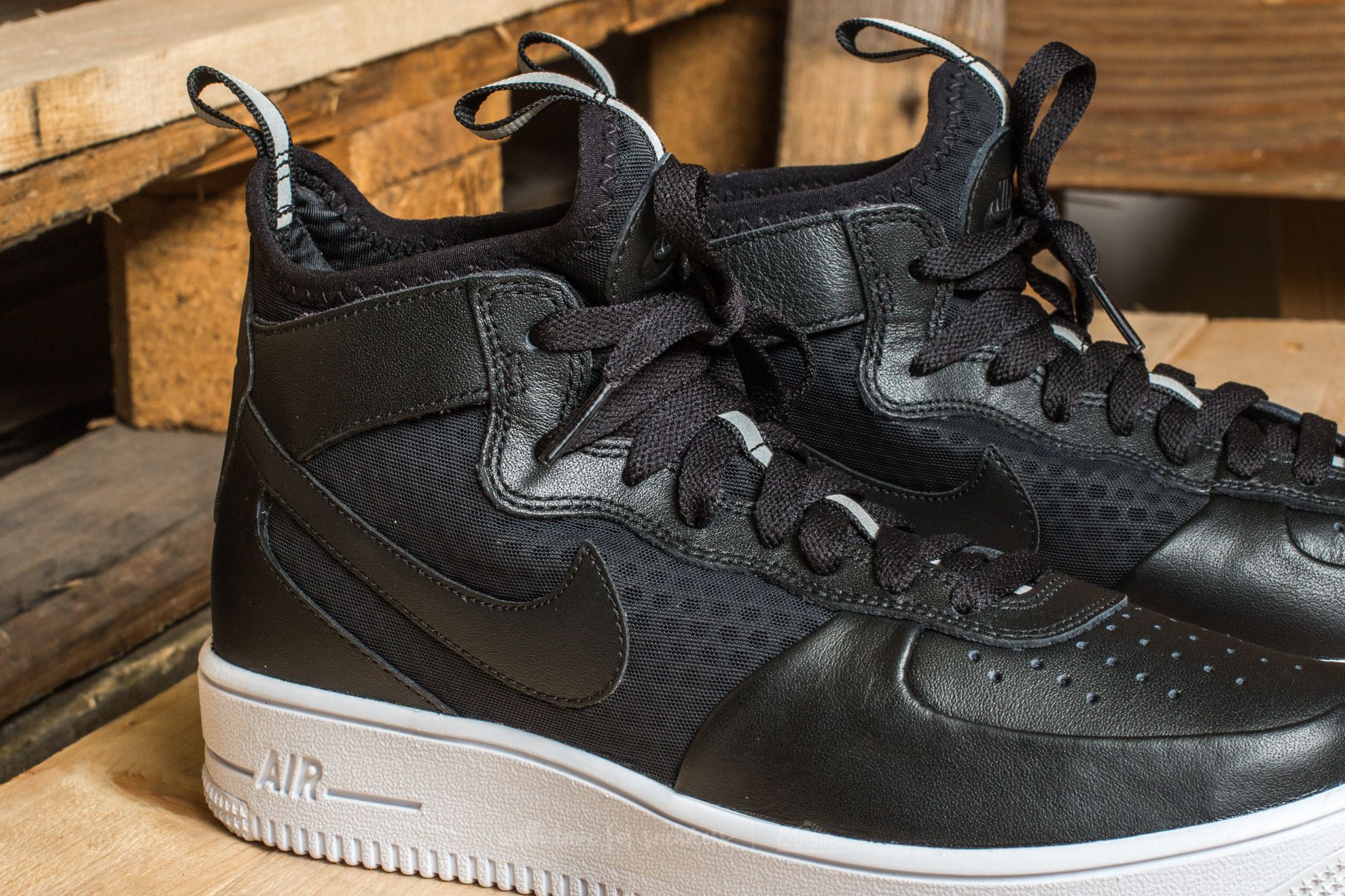 Men's shoes Nike Air Force 1 Ultraforce Mid Black/ Black-White