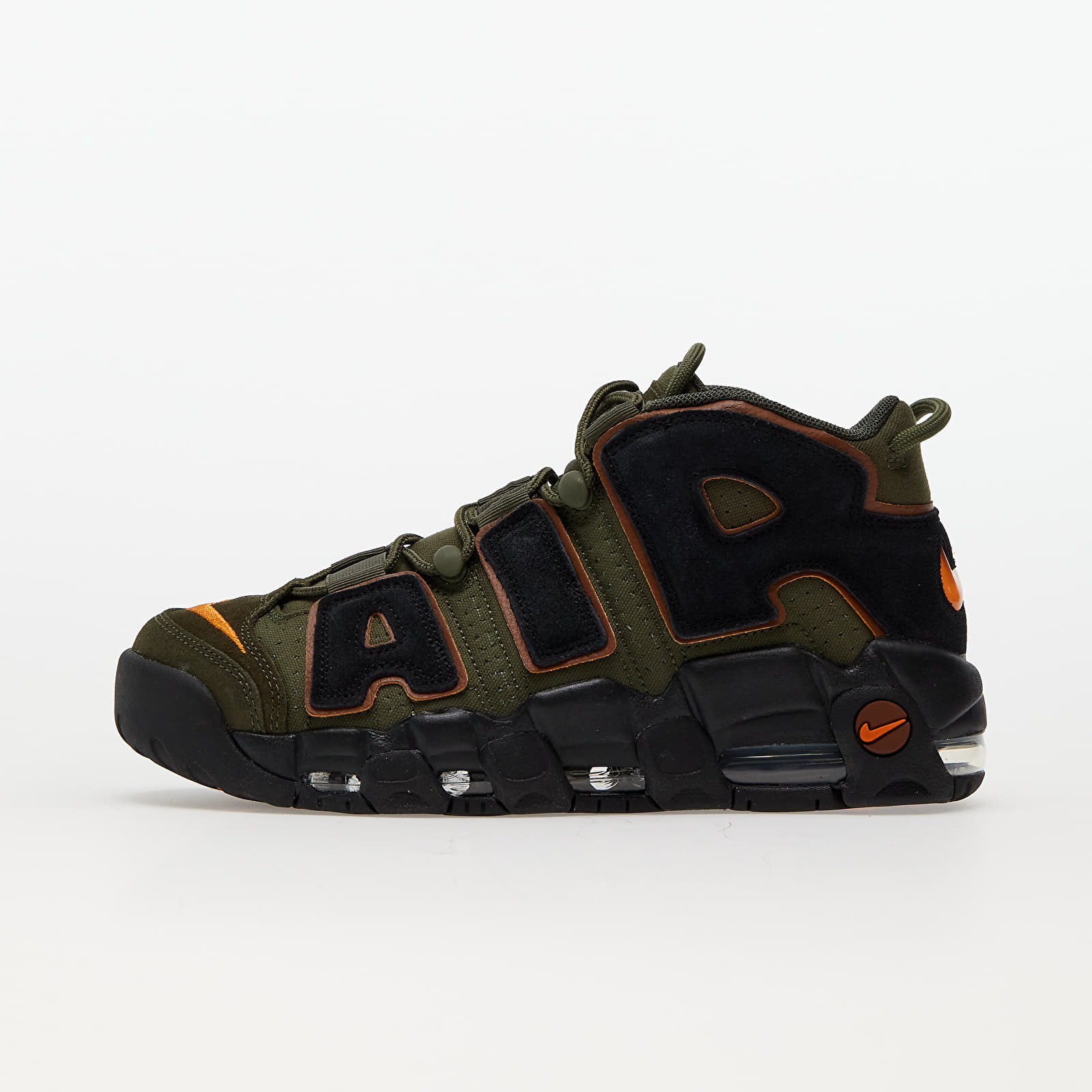 Scarpe uomo Nike Air More Uptempo 96 Cargo Khaki Black Pecan Alpha Orange Footshop