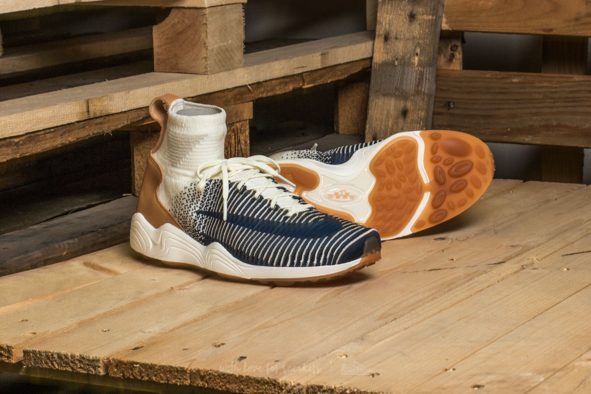 Pánské tenisky a boty Nike Zoom Mercurial Xl Flyknit Sail/ College Navy-Pale Grey
