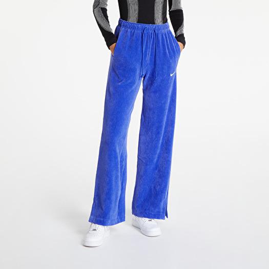 Nike blue velour pants shop