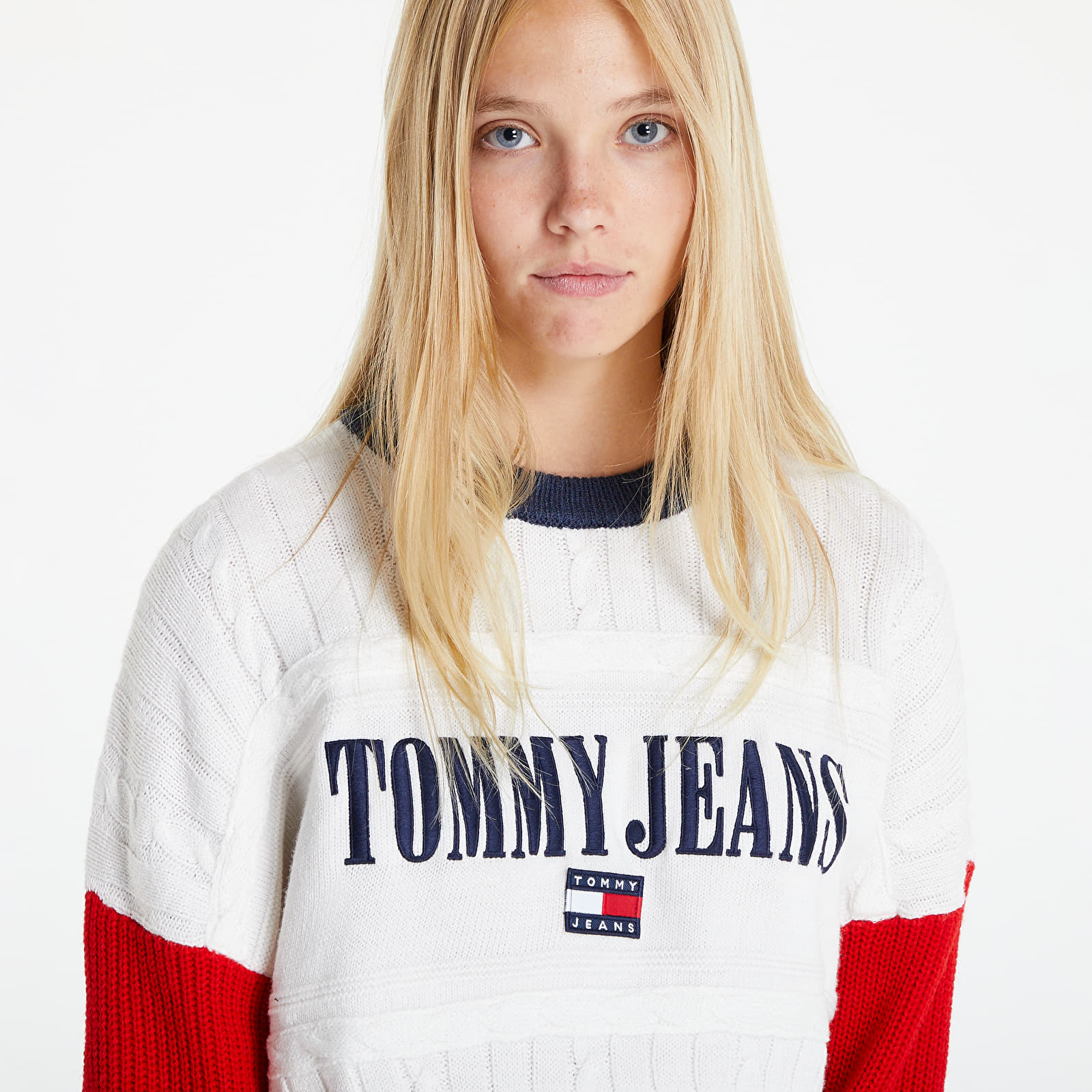 Tommy Jeans Tjw Rlxd Crop Archiv White/ Red