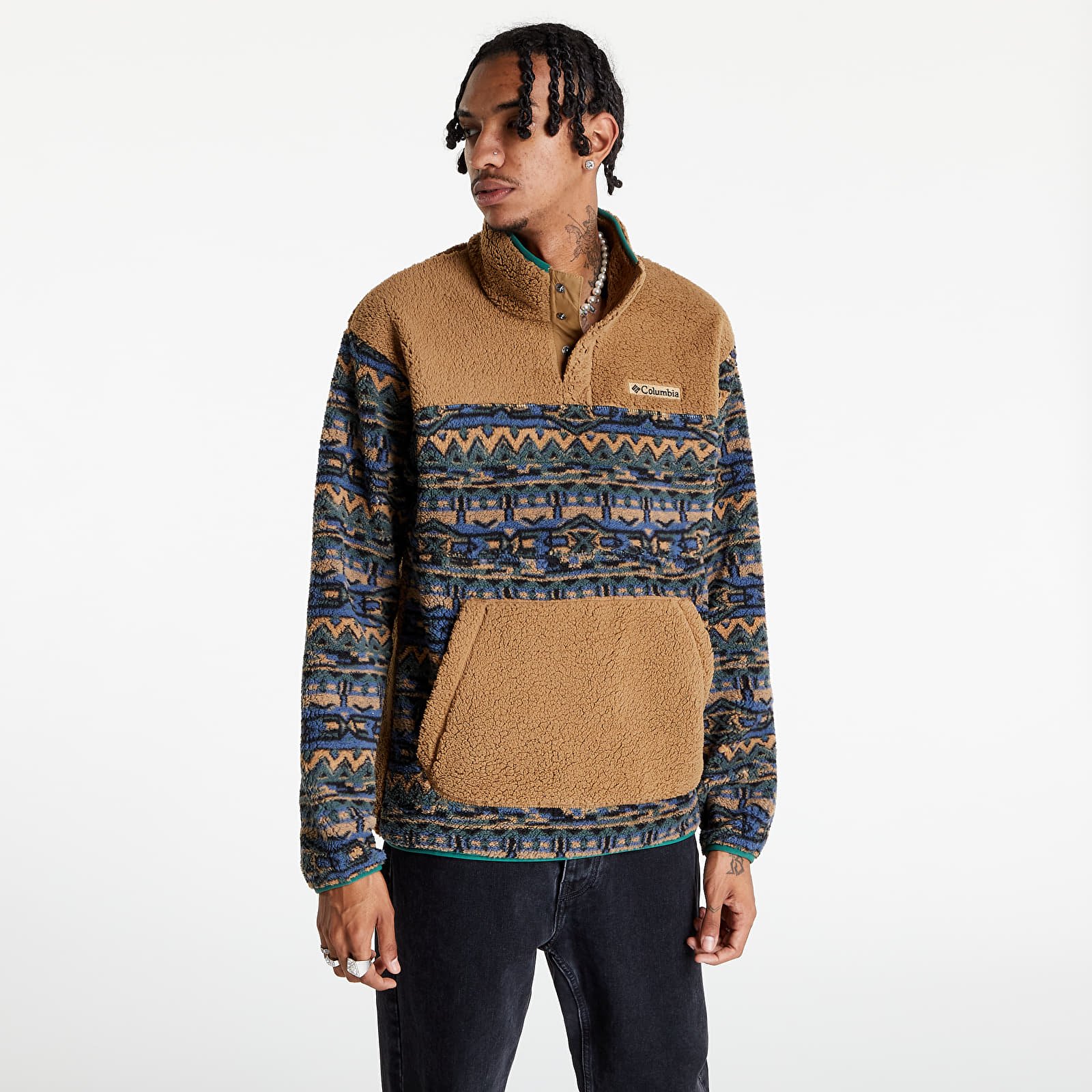 Суичърти Columbia Rugged Ridge™ Sherpa Half Snap Spruce 80s Stripes Print